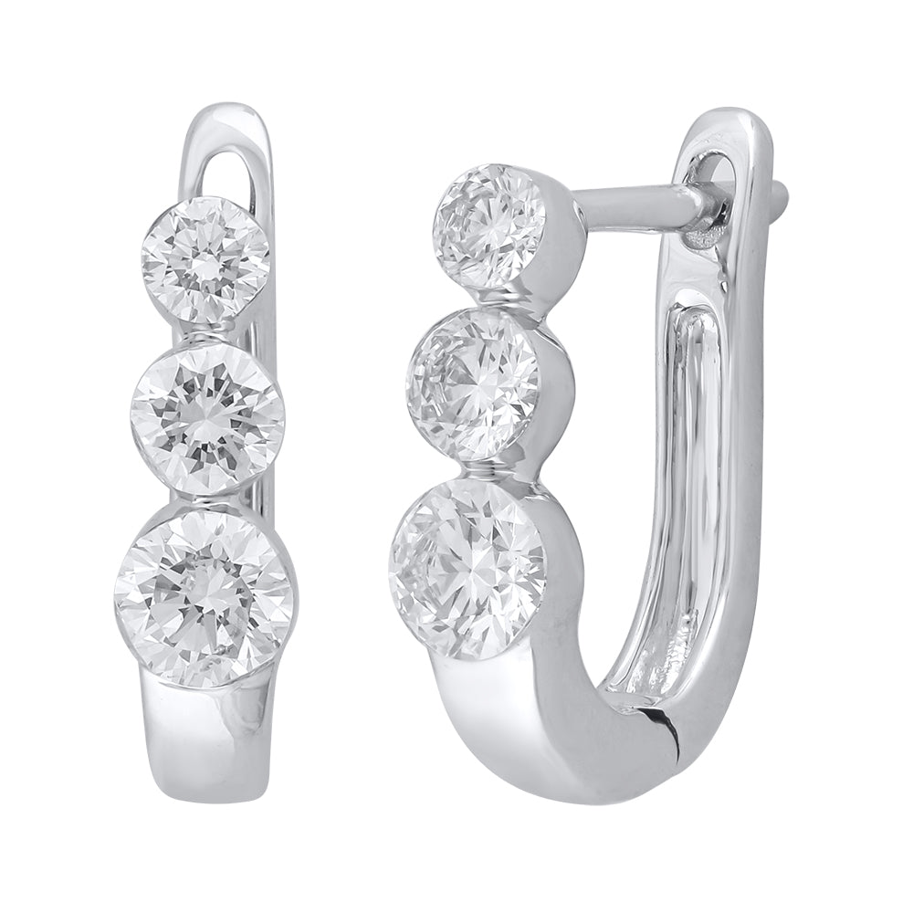 Trio Lab Diamond Huggies