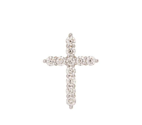 Cross Pendant Necklace - Lab Diamonds