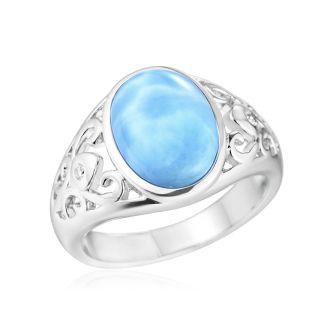 Larimar Hollowed Ring