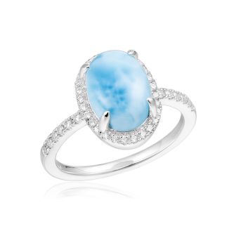 Larimar Oval Ring