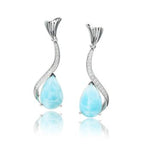 Larimar Wave Drop Earrings