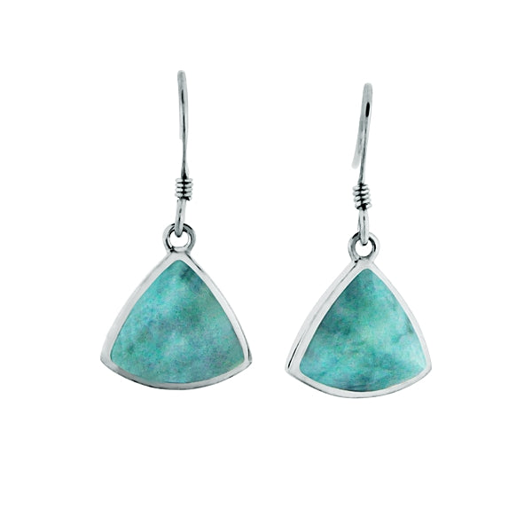 Larimar Trilliant Drop Earrings
