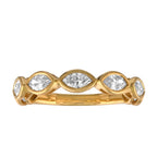 Marquise cut natural diamonds bezel set in 14kt yellow gold