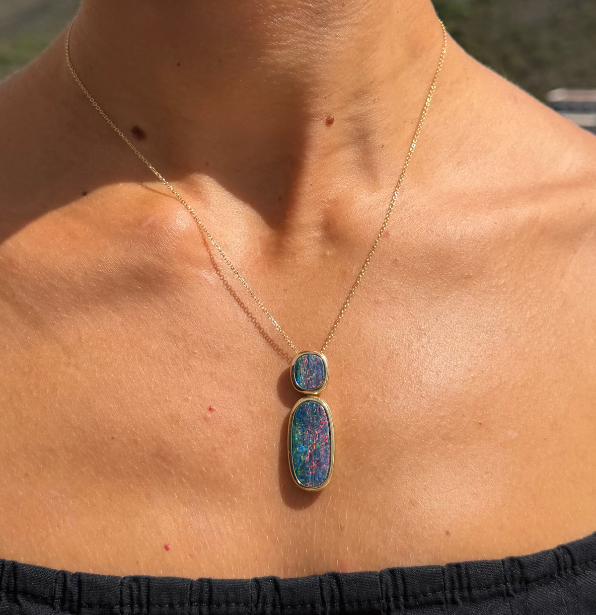 Australian Opal Pendant Necklace