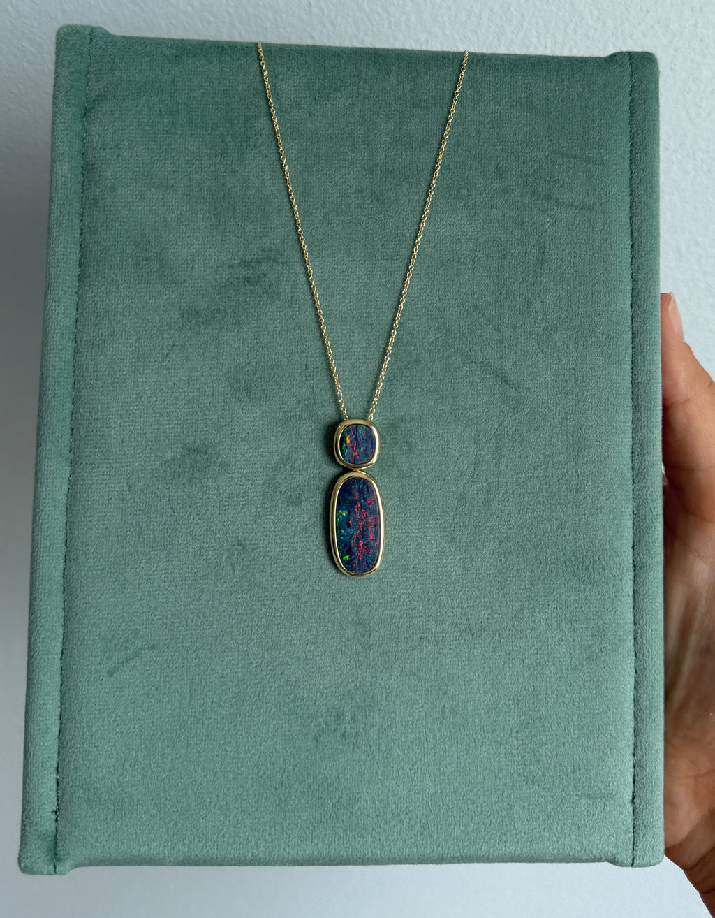 Australian Opal Pendant Necklace