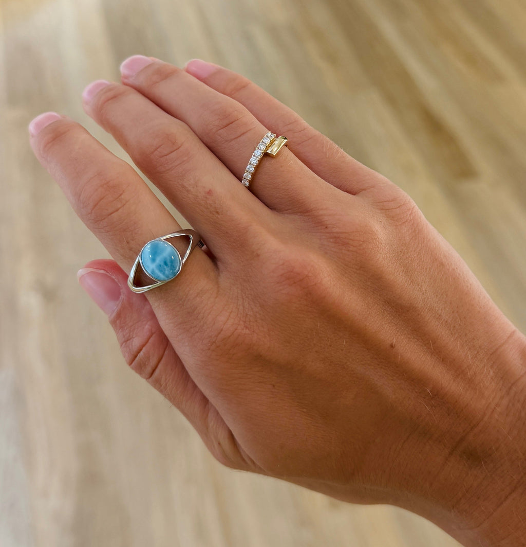 Larimar Split Shank Ring