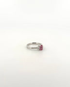 Pink Sapphire and Diamond Ring