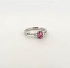 Pink Sapphire and Diamond Ring