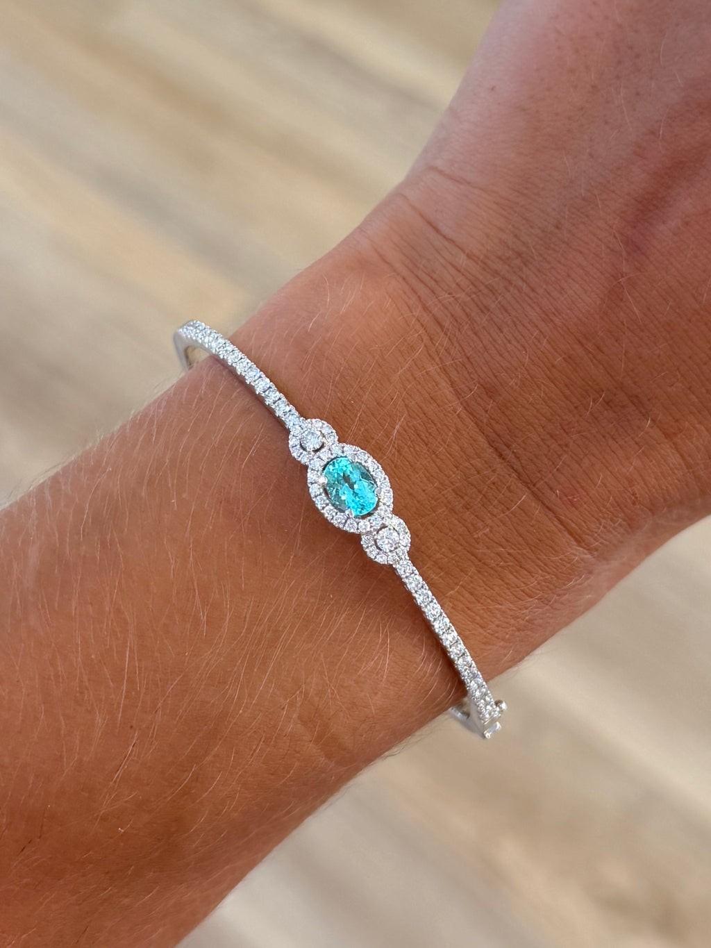 Single GIA Paraiba Tourmaline Bangle