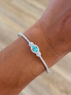 Single GIA Paraiba Tourmaline Bangle