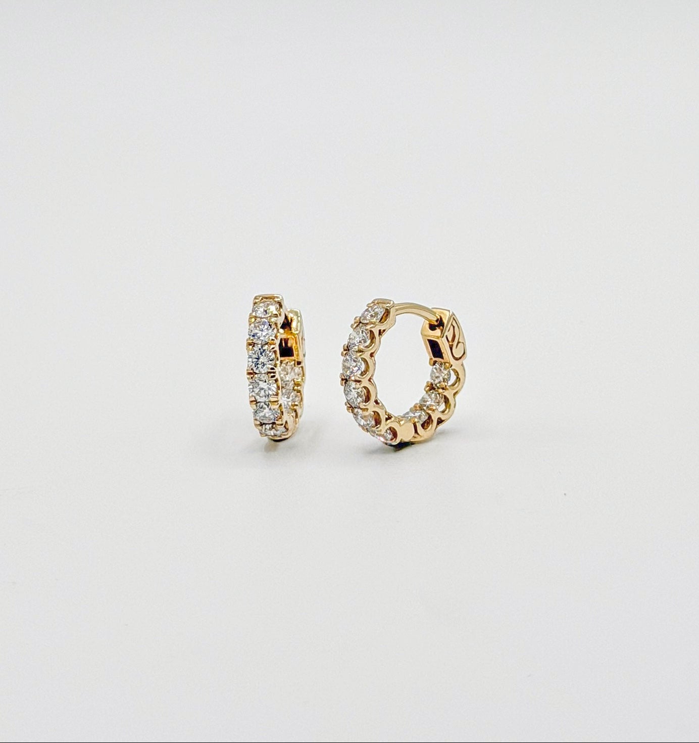 In and Out 1ct Diamond Hoop Earrings