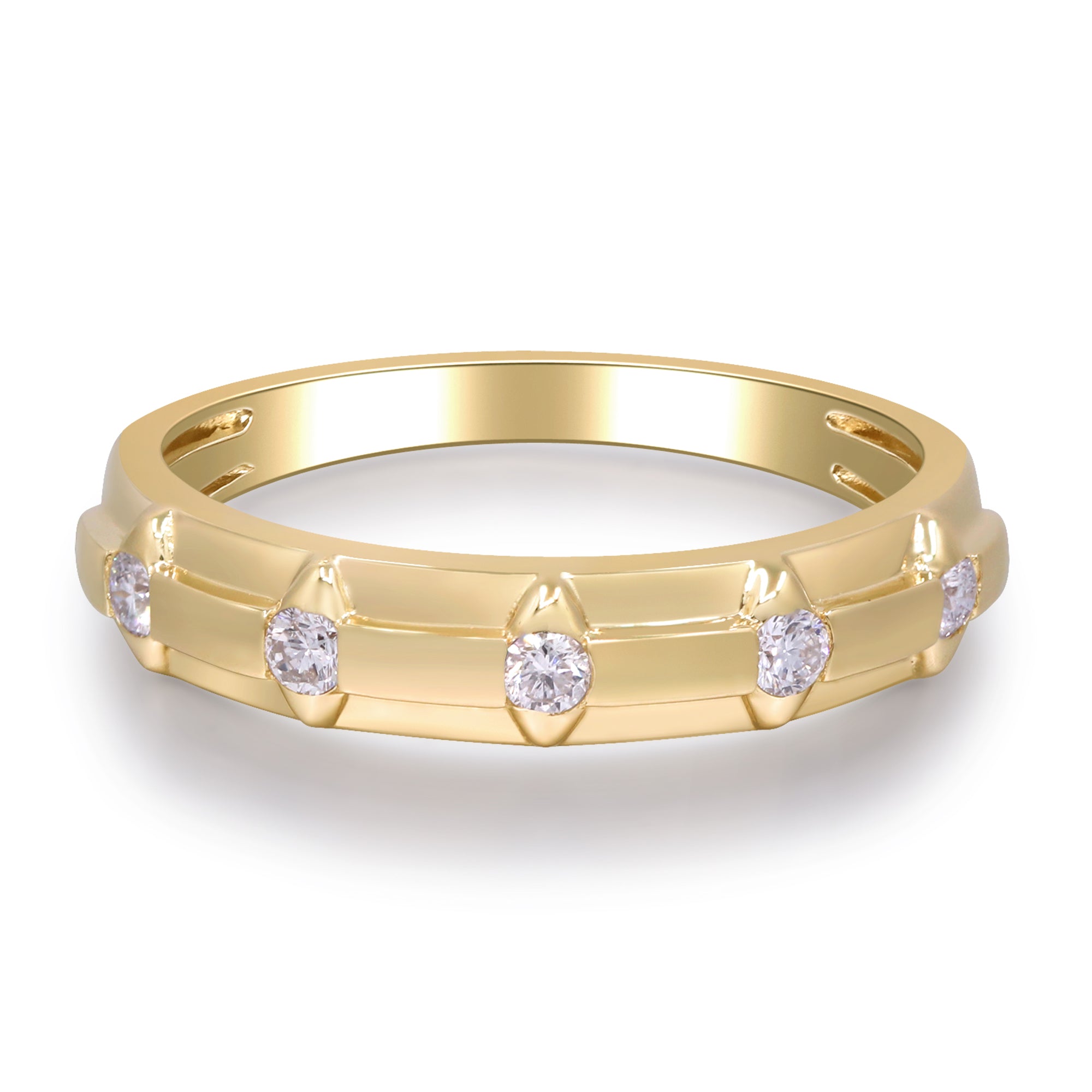 Modern Diamond Accent Band