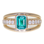 Lab Grown Emerald Cocktail Ring