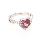 Padparadscha Sapphire and Diamond Ring - GIA Certified Natural Unheated Sapphire