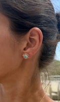 Larimar Sunburst Earrings