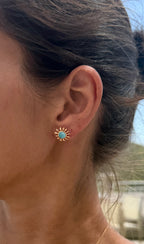 Larimar Sunburst Earrings