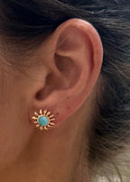 Larimar Sunburst Earrings
