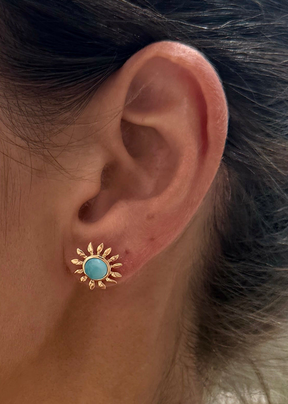 Larimar Sunburst Earrings