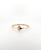 Sapphire & Diamond Fan Bangle
