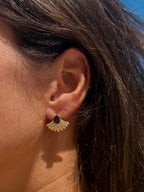 Sapphire Fan Earrings
