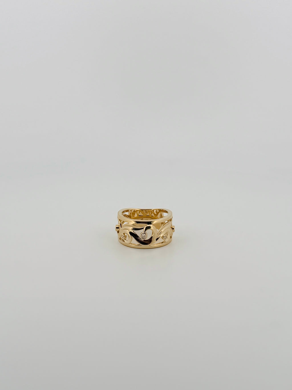 Diamond Scroll Ring