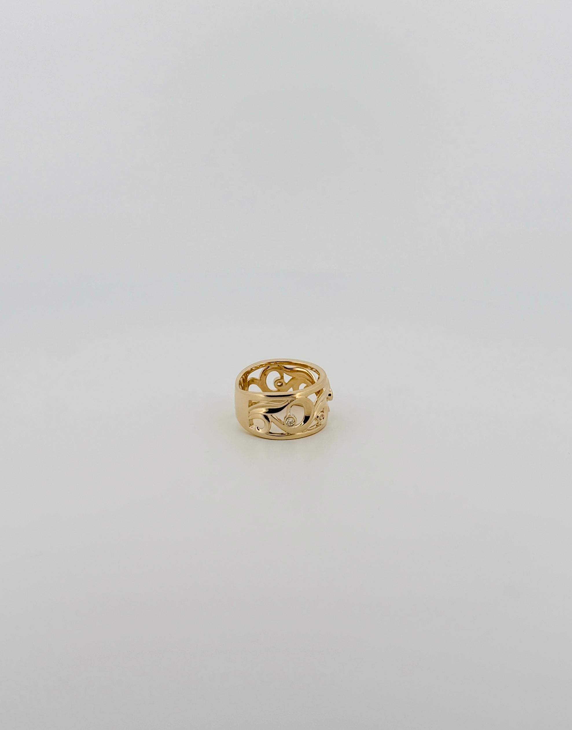 Diamond Scroll Ring