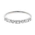 Bezel Baguette & Round Brilliant Half Eternity Band