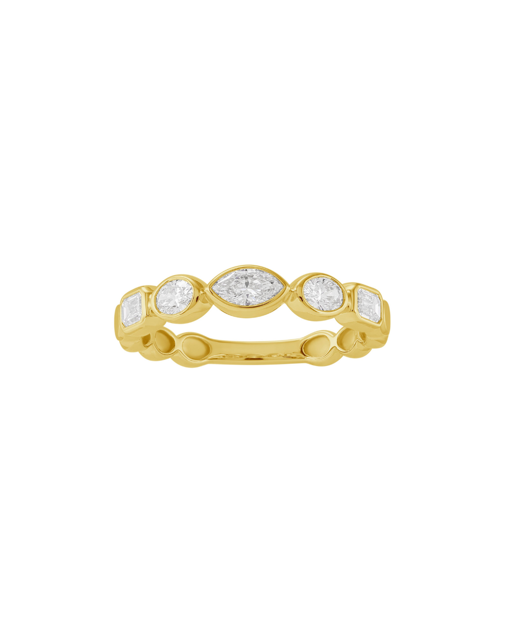 Marquise Mixed Bezel Diamond Band