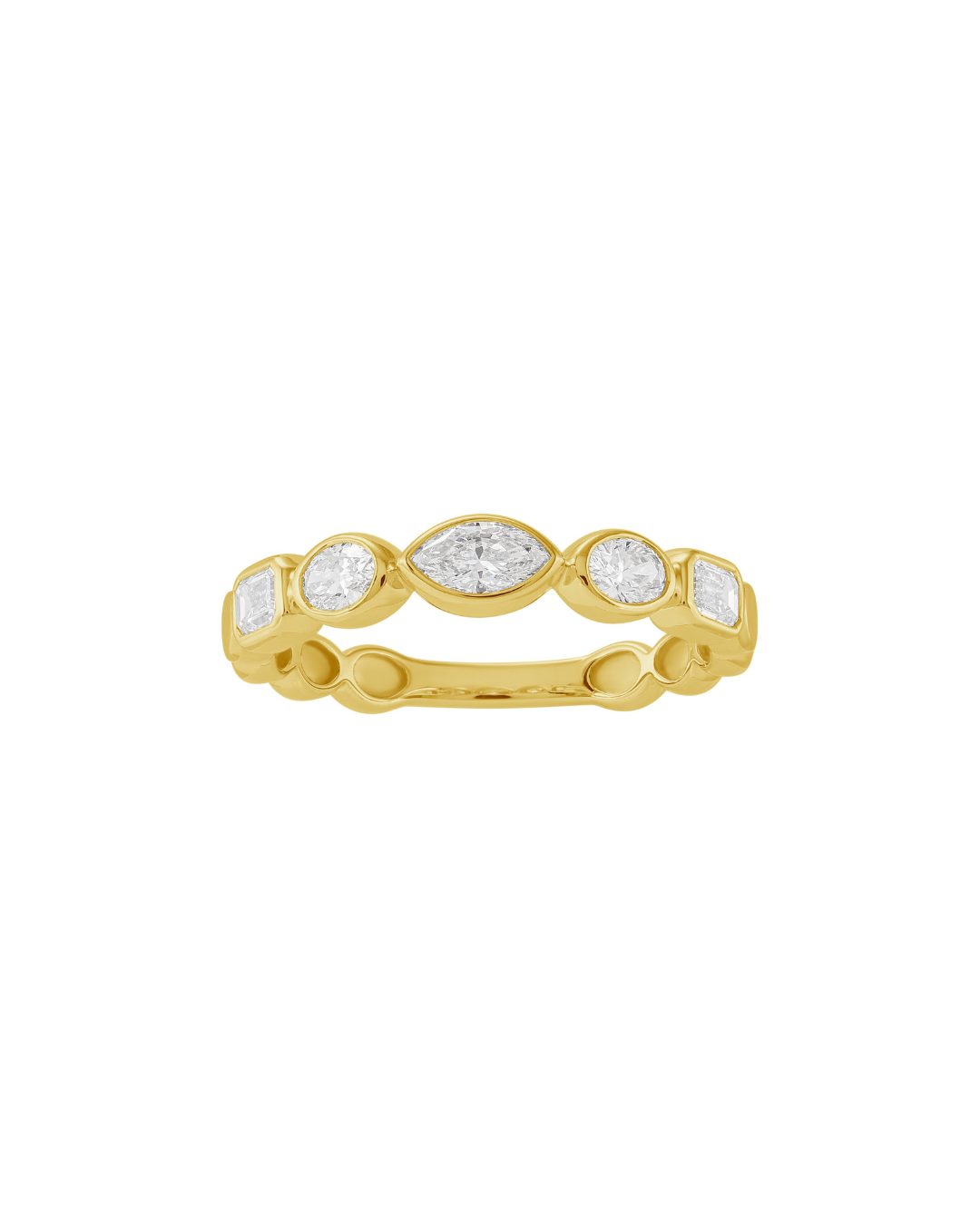 Marquise Mixed Bezel Diamond Band
