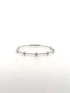 Diamond Clover Flexible Bangle Bracelet
