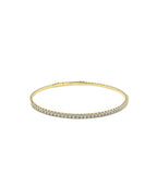 14k Yellow Gold Diamond Flexi Bangle