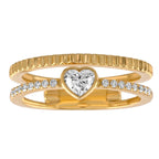 Heart Stacking Diamond Ring