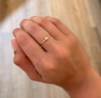 Princess Cut Dainty Solitaire Diamond Ring