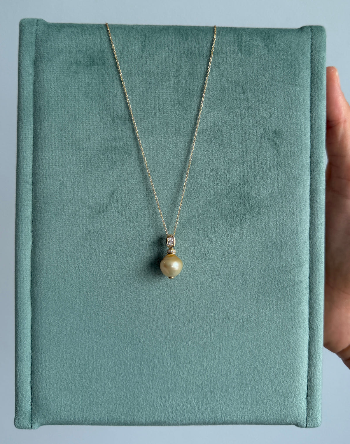 Pearl and Diamond Pendant Necklace