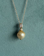Pearl and Diamond Pendant Necklace