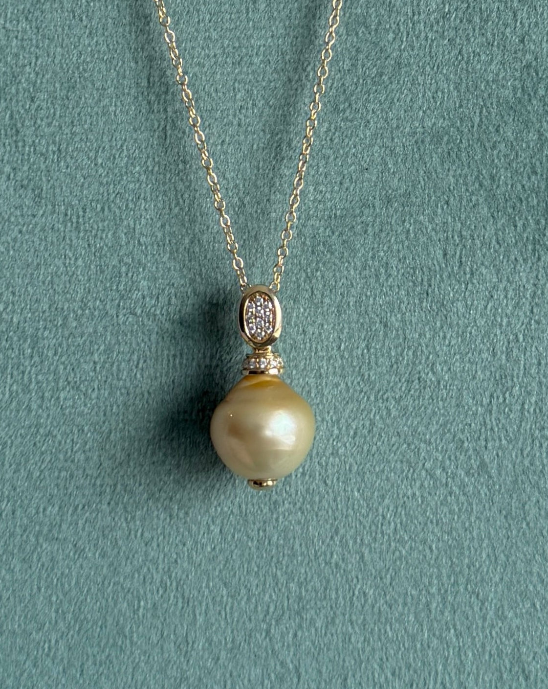 Pearl and Diamond Pendant Necklace