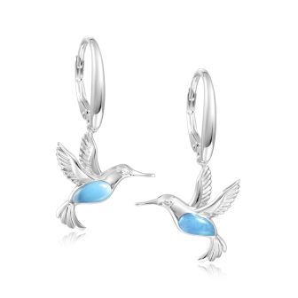 Small Hummingbird Larimar Drop Earrings