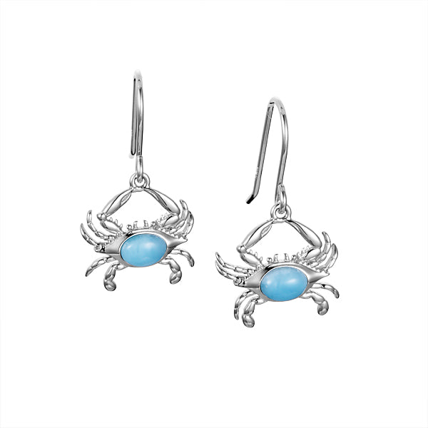 Larimar Crab Earrings