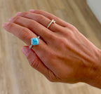 Square Larimar Ring