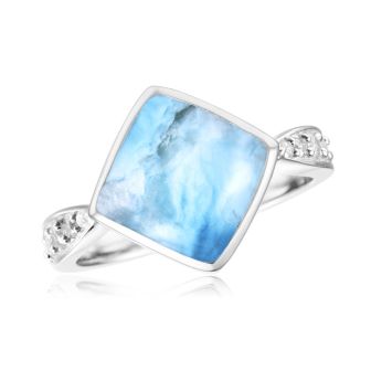 Square Larimar Ring