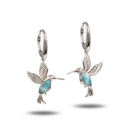 Hummingbird Larimar Drop Earrings