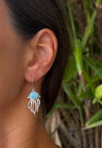 Larimar Jellyfish Earrings
