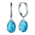 Larimar Oval Drop Earrings