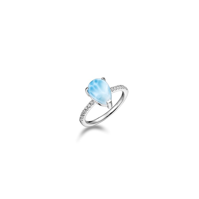 Larimar Pear Ring