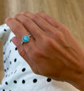 Round Larimar Ring