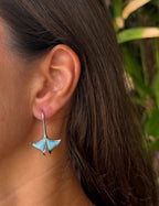 Larimar Manta Ray Earrings