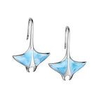 Larimar Manta Ray Earrings