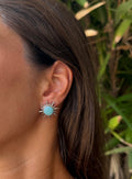 Larimar Sun Burst Earrings
