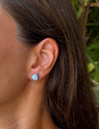Larimar Trilliant Studs