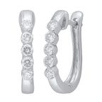 Five Stone Lab Diamond Hoops